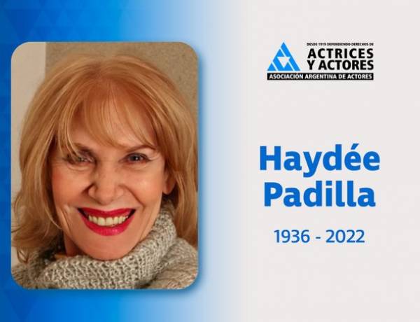 Murió la actriz Haydée Padilla.