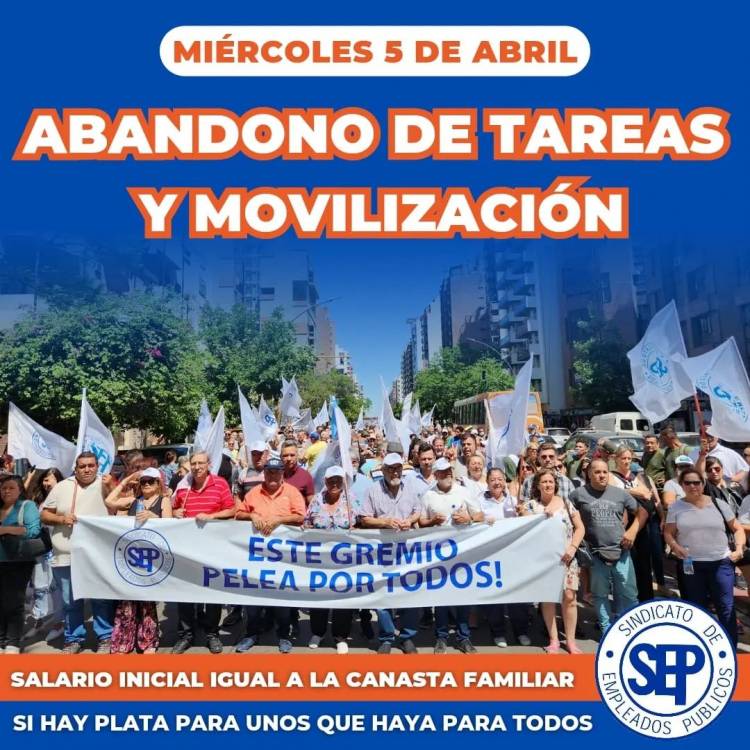 Córdoba : El Sindicato de Empleados Públicos convocó a un paro y movilización .